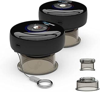 Achedaway Cupper(Pair) - All New Smart Cupping Therapy Massager With Red Light Therapy, Black