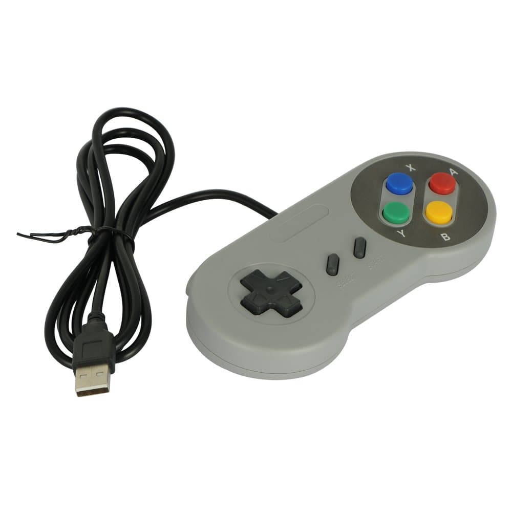 New SNES Super Nintendo Controller , Retro USB Super Classic Controller for PC/Mac (Multi Colored Keys)