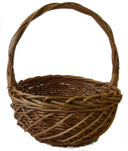 Round Wicker Basket With Handle (large)