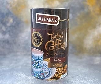 Ali Baba Plain Turkish Coffee (Sade Turk Kahvesi) | Experience the Rich Tradition of Turkish Coffee | Indulge in the Distinct Aroma and Flavor of Centuries-Old Brew | 300g