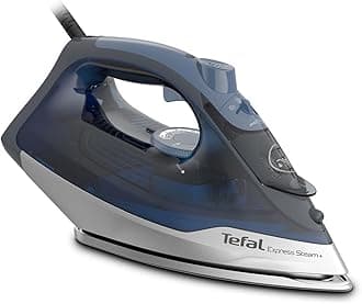 Tefal Express Steam Iron, 2600W, 190 g/min Steam Boost, 45g/min Continuous Steam, 270ml Water Tank, Durilium Airglide Non Stick Soleplate, Auto Off, FV2882