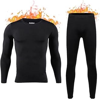 Long Johns Thermal Underwear for Men Skiing Winter Warm Hunting Gear Fleece Lined Base Layer Set Top Bottom