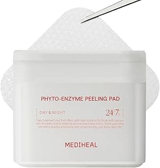 Mediheal Korean Phyto-Enzyme Peeling Pad 90 Pads | Vegan Face Resurfacing & Pore Tightening Gauze Pads with LHA & Papaya Enzyme | Exfoliating & Sebum Control for Clear, Smooth Skin