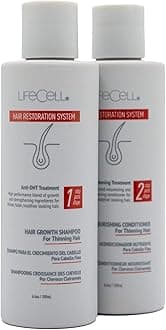 LifeCell Hair Restoration System – Anti-DHT Shampoo & Conditioner for Thicker, Fuller Hair – Strengthens & Revitalizes – Supports Scalp Health & Hair Growth