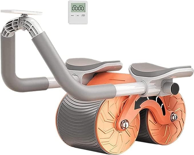 Automatic Rebound Abdominal Wheel Kit with Elbow Support and Timer, 2023 New Auto Rebound Ab Roller Wheel, Ab Wheel Roller for Core Workout, Abb Rollers Abs Exercise Equipment