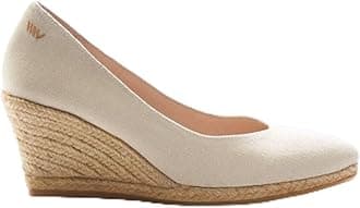 VISCATA Roses Espadrille Canvas Wedges Spain Handmade 2 ½” Heel Woman Wedge Pumps with Organic Cotton Canvas and 100% Natural Jute Midsole for All Occasions: Casual, Work, Party