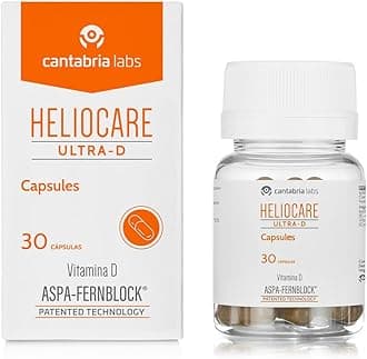 Heliocare Ultra-D Capsules, Skin Boosting Vitamin D Supplements, ASPA-Fernblock+ Technology Protects Against UVA, UVB, Visible and Infrared Hazards, Reduces Blotchy Skin (30 Capsules)
