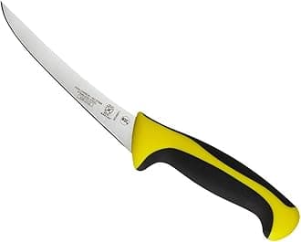 High Carbon Steel Millennia Boning Knife, 6-Inch Curved, Yellow
