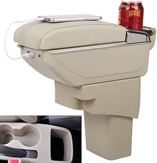 Car Center Console Armrest Storage Box Compatible with Hyundai Verna/Accent/Solaris/Dodge Attitude RB 2012 2013 2014 2015 2016