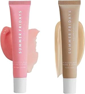 Summer Fridayss Lip Butter Balm, Summer Friday Lip Butter Balm, Nourishing Lip Mask and Lip Balm for Instant Moisture, Shine and Hydration, Tinted, Soothing Lip Care