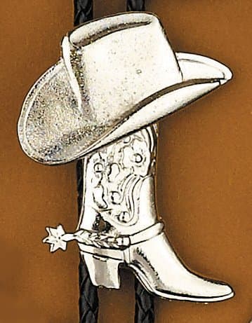 Silver Hat/Boot Bolo Tie