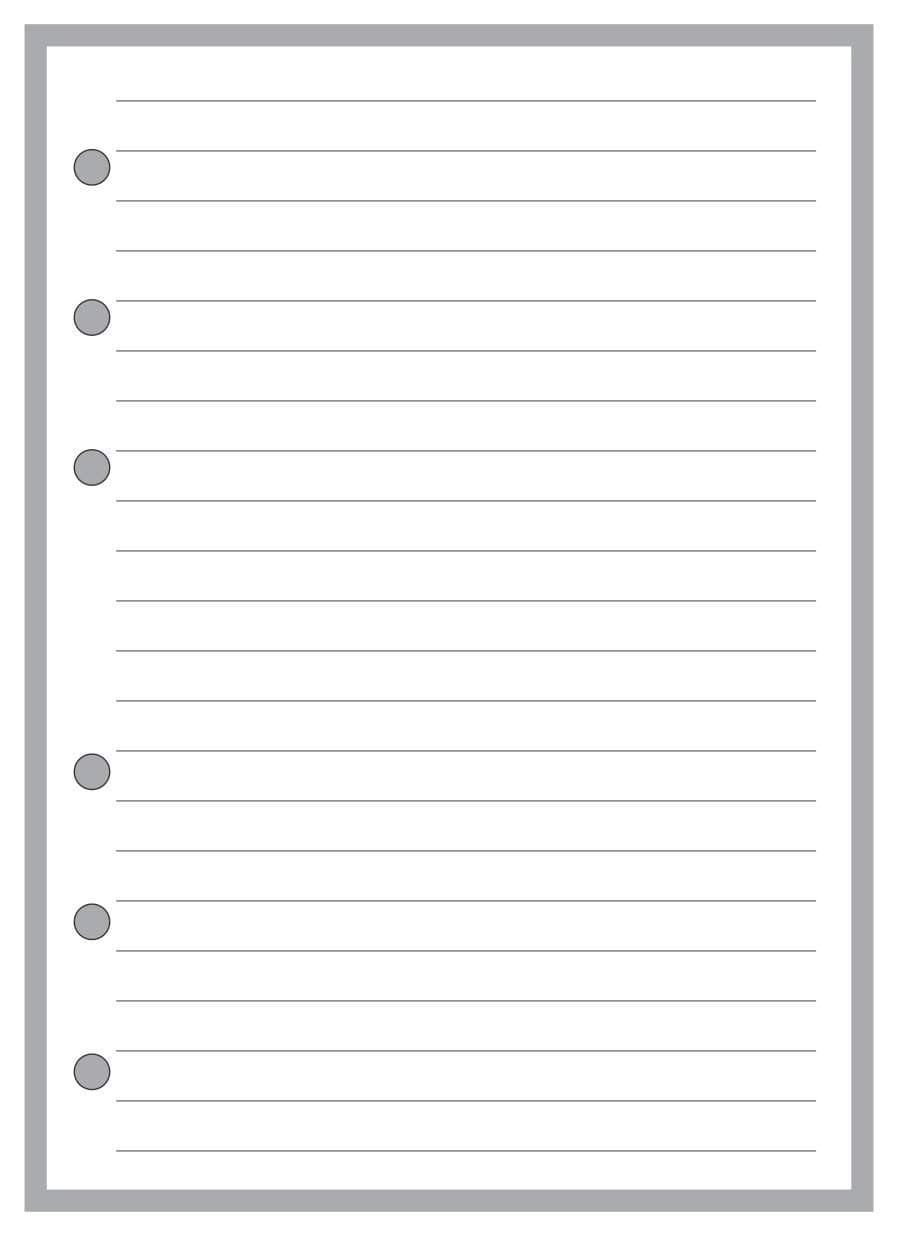 A6 Size Simple Lined Note Paper Planner Insert, Sized and Punched for 6-Ring Notebooks (4.1" x 5.8")