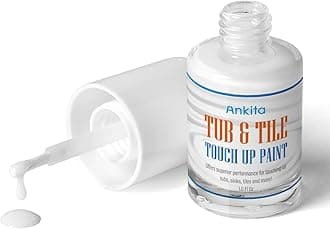 Specialty Tub and Tile Paint, High-Gloss Bathtub Paint White, Quick-Dry Porcelain paint for Scratches & Chips on Fiberglass, Porcelain, Acrylic, Enamel, Cast Iron, Bathtubs, Tiles, Sinks and Toilets(White)