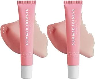 Summer Fridayss Lip Butter Balm, Summer Lip Balm Moisturizing Natural Lip Balm, Conditioning Lip Mask and Lip Balm for Instant Moisture, Shine and Hydration, Sheer-Tinted, Soothing Lip Care