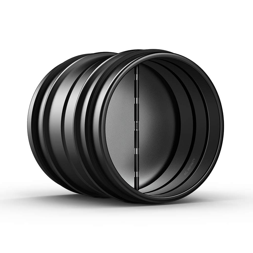 AC Infinity 8” Backdraft Damper, One-Way Airflow Ducting Insert with Spring-Loaded Folding Blades for 8” Ducting in Range Hoods and Bathrooms Fans