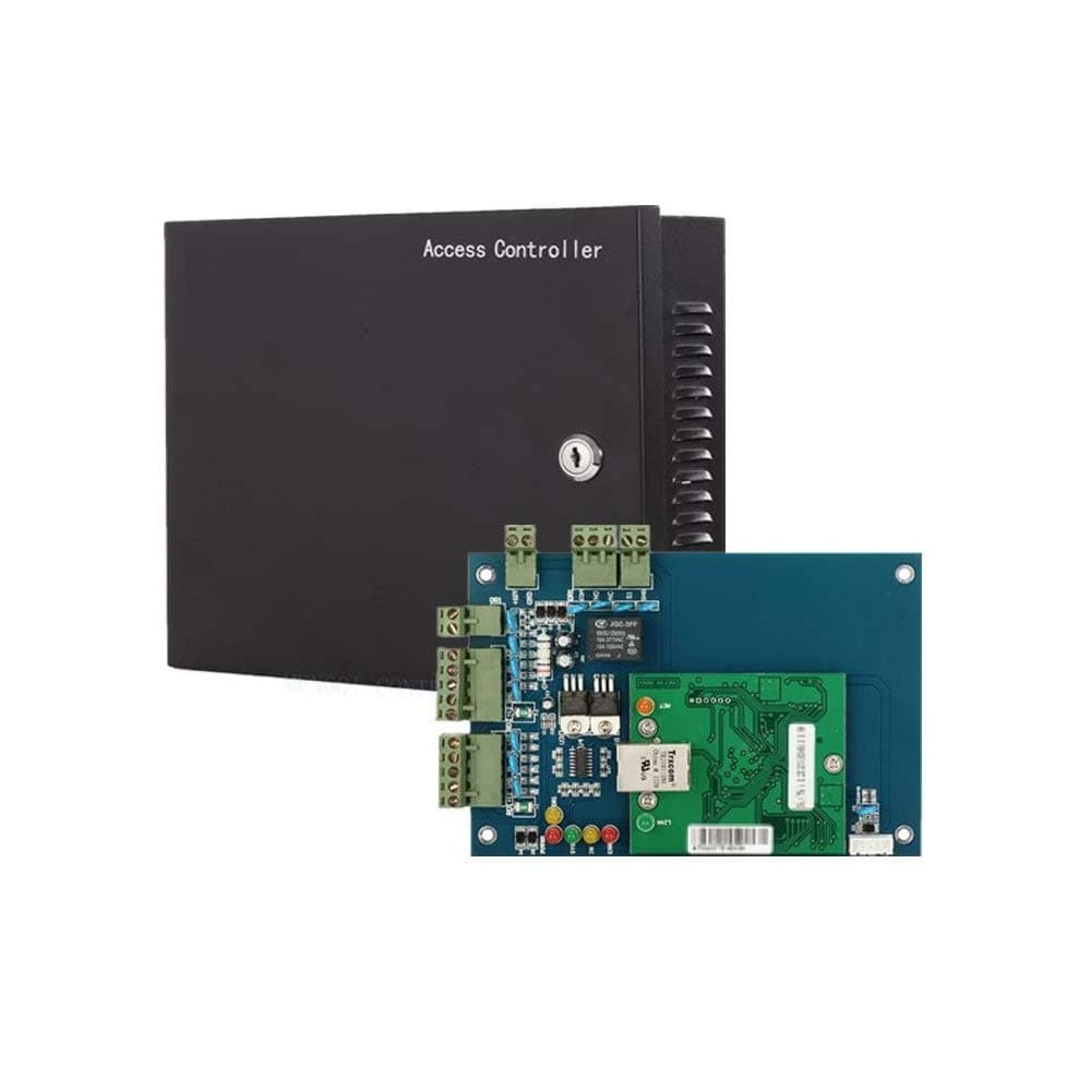 MENGQI-CONTROL Single Door Access Control System Core Control with Metal 110V-240V Power Supply Box TCP/IP Network Access Control Panel Wiegand Controller,Computer Based Software,Remote Open