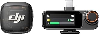 DJI Mic 3 (1 TX + 1 RX), Wireless Lavalier Mic for iPhone/Camera/Android, Ultralight, Extended Operating Time & Fast Charging, 1312ft (400m) Transmission, Noise Cancelling, Vlog, Streaming