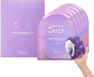 Toi:L Gentle Touch Bubble Peeling Body Pad(5pads), Body Scrub, Exfoliating Mitt for Body, Exfoliating Gloves, washcloth, Body loofah, Dense Bubble Bath, Bath Shower, kp Bump Eraser
