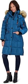 CANADA WEATHER GEAR Puffer Coat for Women- Long Faux Fur Insulated Winter Jacket