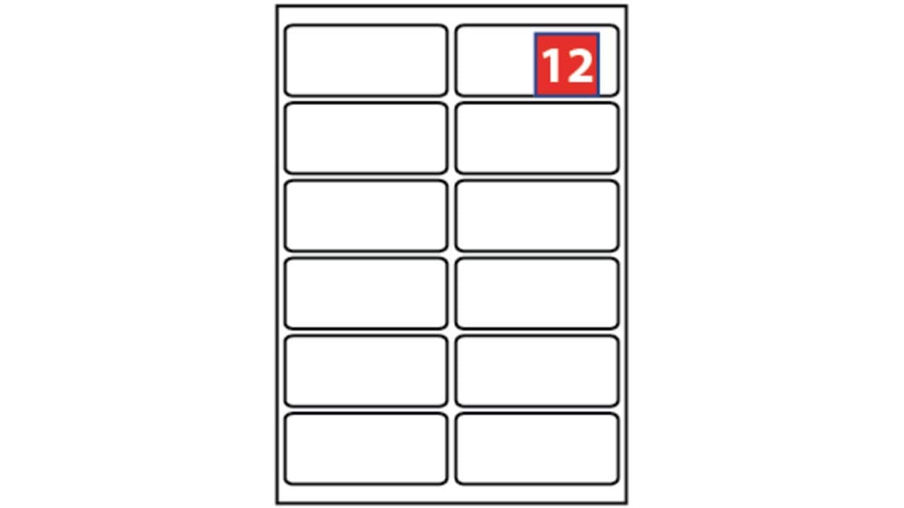 EJRange12 Labels per A4 Sheet, 200 Sheets,2400 Labels Total, Self Adhesive Address Mailing Printer Labels–Compatible with Inkjet and Laser Printers – Printable Sticky Sheet Labels