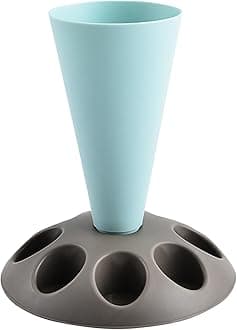 Shelf Piping Bag Stand Bag Holder Icing Holder With 8 Slots Nozzles Piping Stand For Filling Baking Accessories. Wooden Bathroom Shelves (Blue, One Size)