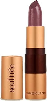SoulTree Ayurvedic Lipstick - Colour Cocoa Rich 906, 4gm | Creamy Texture | Enriched with Organic Ghee & Almond Oil | Moistured & Nourished Lips | 4gm