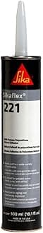 Sika Sikaflex-221, White, multi-purpose sealant/adhesive, polyurethane fast curing sealant, 10.1 fl. oz Cartridge