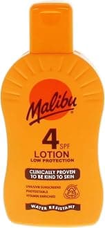 Malibu Low Protection Water Resistant Vitamin Enriched SPF 4 Sun-Screen Lotion, 200ml