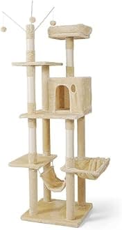 CAPHAUS 67-Inch Cat Tree, Beige