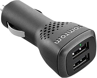 TomTom High Speed Dual Car Charger, 2.4A per port for all TomTom Sat Navs - devices that charge with USB such as Smartphones or Tablets (e.g. iPhone, Samsung etc) Cables are not included