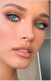 Diamond Eye 1 Pair Monthly Colored turquoise Contact Lenses for Eye Men and Women 1 Lens Storage Box