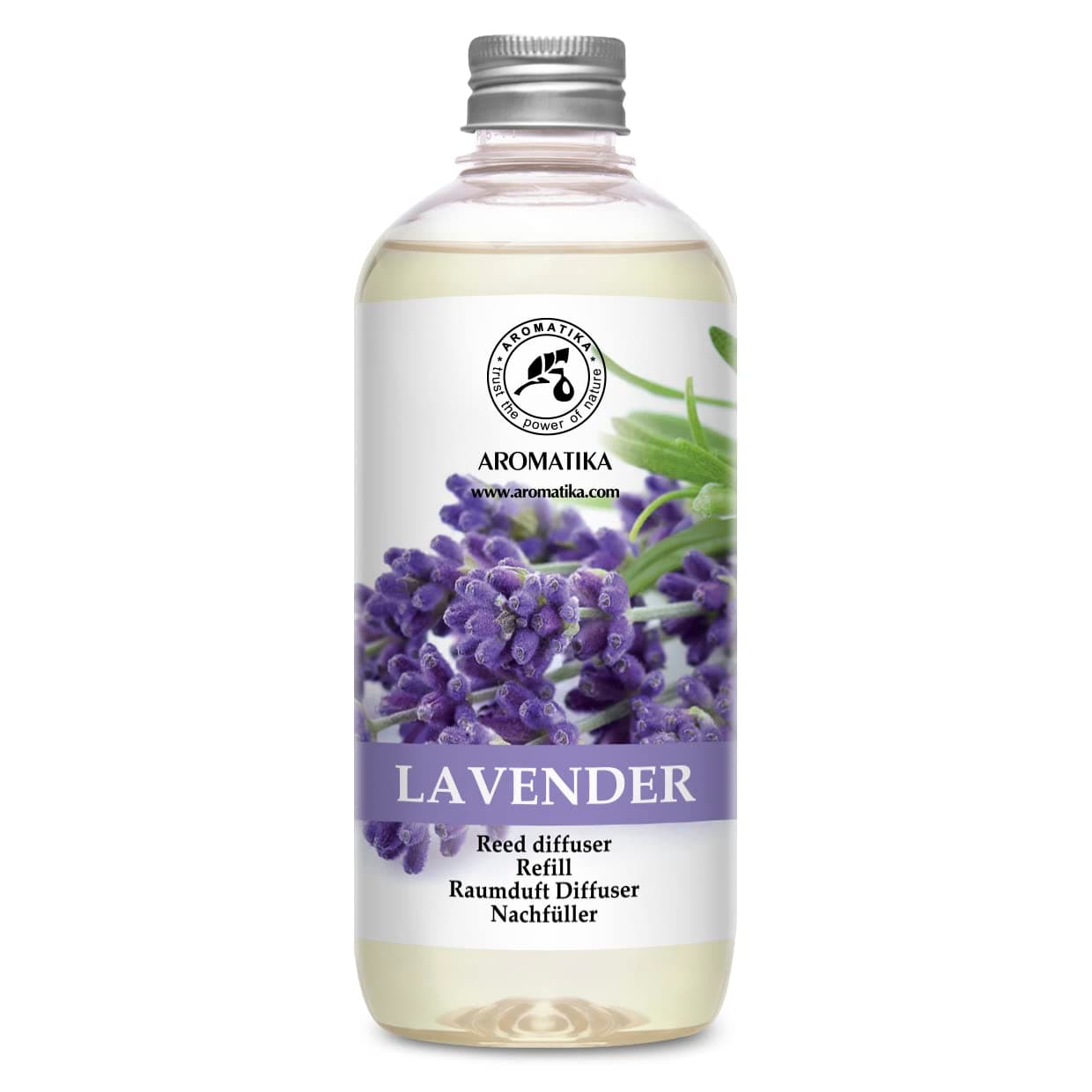 Lavender Reed Diffuser Refill 17 Fl Oz - 500ml - Lavanda Refill - Wardrobe Freshener - Home Fragrance Oil - Air Freshener - Aromatherapy - Essential Lavender Oil Diffuser - Diffuser Refill