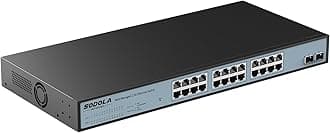 SODOLA 24 Port 2.5G Smart Web Managed Switch,24 x 2.5G Base-T Ports, 2 x 10G SFP+, Link Aggregation/QoS/VLAN/IGMP, 1U Mounted Multi-Gigabit Network Switch
