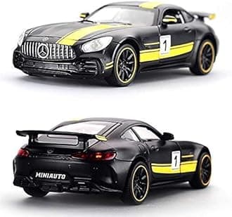 Sky Tech® Mercedes Benz AMG GTR 1:32 Model Car Exclusive Alloy Metal Pull Back Die-cast Car Diecast Metal Pullback Toy car with Openable Doors & Light Music Best Gifts Toys Kids【Colors as Per Stock】