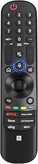 Voice Magic Remote for LG Replacement Remote Compatible with LG 2023-2018 Smart Tvs Z3 G3 C3 B3 OLED QNED UHD 4k 8k Series Mr23GA/GN Remote with Pointer Function (Mr23GA-3)