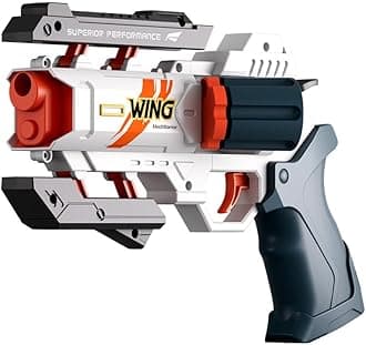 Soft Bullet Toy Revolver - Safe Foam Blaster with Darts, Nerf Gun Fun, and Pistol Toy for Cool Kids' Education and Memorable Gifts Blue