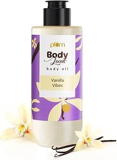Plum "Bodylovin'" Vanilla Vibes Body Oil | For Instant Glowing Skin | Long Lasting Deep Moisurization | Nourishing & Body Polishing | Warm Vanilla Fragrance For Women | 200Ml (200 Ml, Pack Of 1)