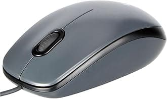 M90 Wired USB Mouse, 1000 DPI Optical Tracking, Ambidextrous PC/Mac/Laptop - gray