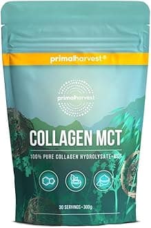 – Primal Collagen by Primal Harvest - Powder Supplement with Types I & III Peptides to Help Improve Hair, Nails & Joints, for Men & Women,1 Pack: 30 Servings (30 Servings (1 Pack), MCT)