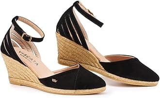 VISCATAUllastret Espadrille Suede Wedges Spain Handmade 2 ½” Heel Women's Sandals with Premium Suede Upper and 100% Natural Jute Midsole for all Occasions: Casual, Work, Party