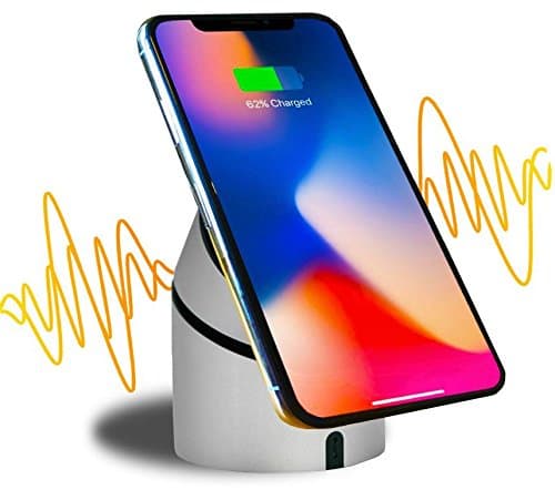MusiQi Qi Wireless Charging Stand With Multiple Angles, Landscape Support & Bluetooth Speaker| iPhone 13 Pro, 13, 12, SE , 11, 11 Pro, XS, XR, X, 8, Samsung Galaxy S21, S21 Ultra, Z Flip 3 & more