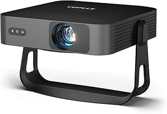 360° Adjustable Stand & AI Auto Focus: Mini Projector with WiFi and Bluetooth, 550ANSI Native 1080P Portable Outdoor Movie Projector, Car 6D Keystone Home Projector for HDMI/USB/AV/Phone/Laptop