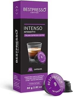 Coffee capsules compatible with Starbucks Verismo, Caffitaly, CBTL, K-fee systems 80 Pods (Intenso)