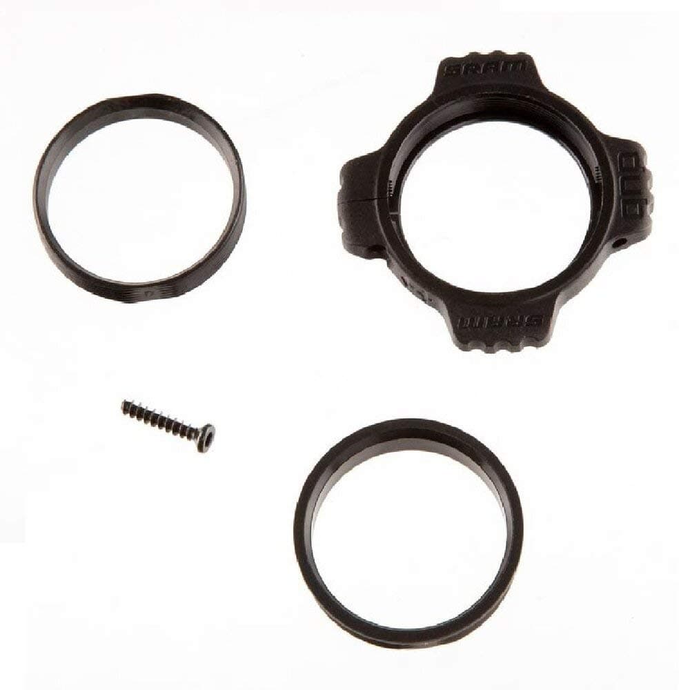 Spare - Bottom Bracket Preload Adjuster Kit Dub (Including Screw, Outerring And 2 Innerrings Non-Flanged & Flanged (Flanged Compatible With Xx1 And X01 Dub Cranks, Except For Fat): Black