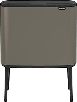 Brabantia Bo Touch Bin - 11L + 23L Inner Buckets (Platinum) Waste/Recycling Kitchen Bin with Removable Compartments + Free Bin Bags