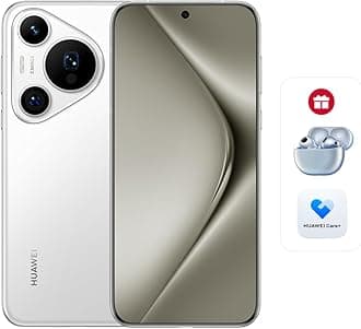 HUAWEIPura 70 Pro Smartphone, 6.8" HD OLED display, Ultra Speed Snapshot, 100W SuperCharge, Macro Telephoto Camera, 12GB+512GB, White + 'HUAWEI Freebuds PRO3' + '6 month Huawei Care+'