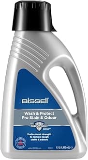 BISSELL Wash & Protect Pro Carpet Cleaner Formula Solution | Upholstery Shampoo for Use with All Leading Upright Carpet Cleaners | Removes Pet Stains & Odours | 1089N, 1.5L