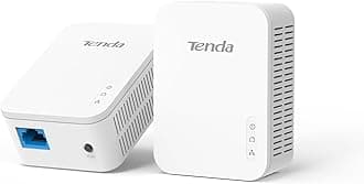 Tenda PH3 1000Mbps Powerline Adapter Kit with Single Port/Home Plug AV2 UK Extender, for fast & stable network expansion ideal for Camera, IPTV, xbox, UK Plug Version - Pack of 2, White