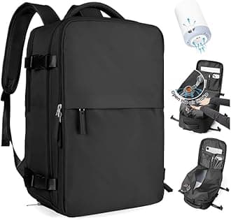 SZLX Vacuum Backpack Travel Bag with Pump, New Ryanair Cabin Size Bag 40x30x20 Backpack Wizz air, Large Travel Backpack Women Men Carry On Casual Daypack Fit 14 Inch Laptop with Shoes Compartment