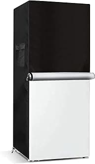 Bitubi Upright Freezers Cover,Outdoor Refrigerator Cover,– Waterproof, Dustproof, Sun-Proof, 34" W x 30" D x 76" H. Suitable for most 20-25 Cubic Compact Mini Freezer on market (Black)